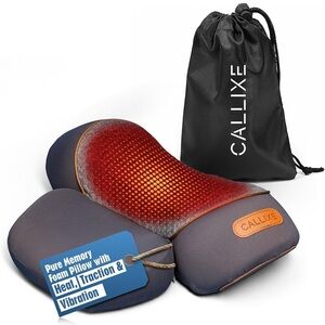 CALLIXE Memory foam 3-in-1 Neck Support & massage  Pillow with heat function